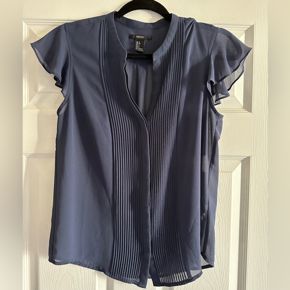 Forever 21 Navy Blouse- Size S